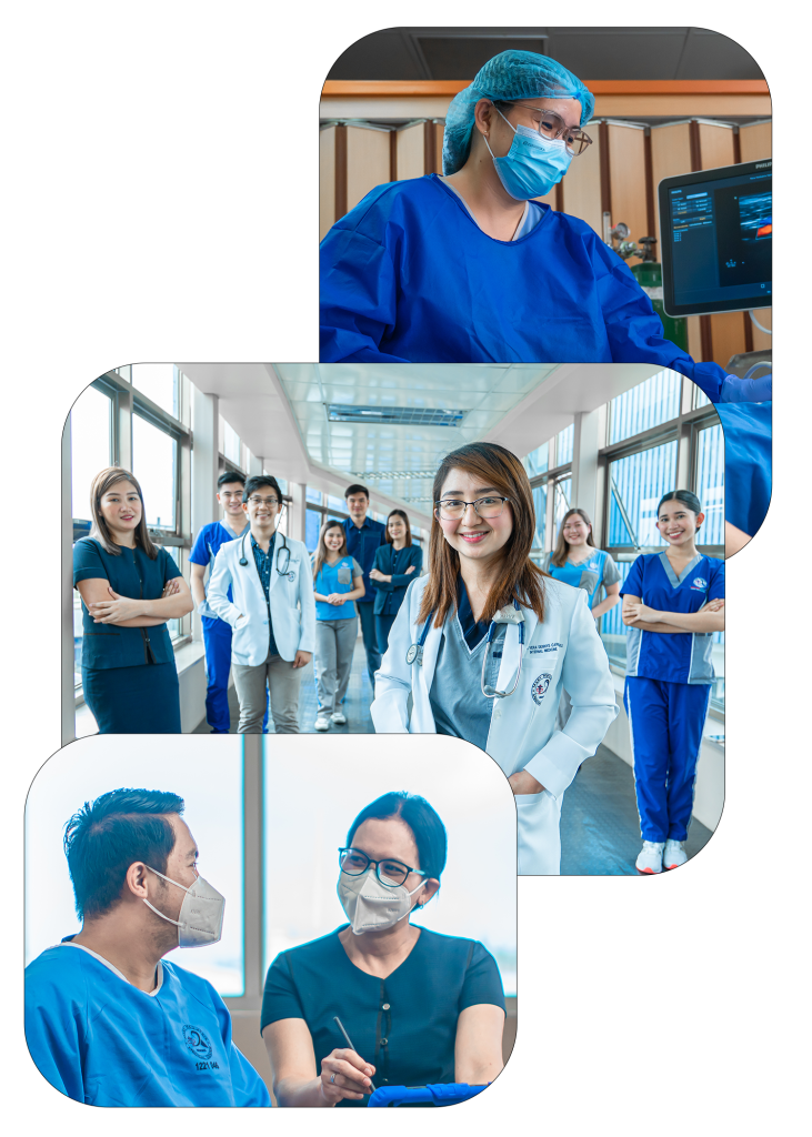 A group of employees from Mary Mediatrix Medical Center